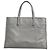 Prada Borsa Tote in Pelle Saffiano Grigio - vista 4