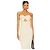 Autre Marque SNDYS Everyday Geripptes Maxi-Kleid mit Cut-Out - Beige - Ansicht 5