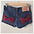 Short jeans Levi's 501 com laços xadrez Vermelho Verde Azul escuro - vista 2