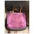 Gucci Borsa Tote in Tela Monogram GG e Pelle - Viola Porpora - vista 8