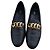 Autre Marque Galeries Lafayette Mocassini Pelle Nera Catena Oro Nero