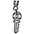 Chanel Coco Mark Key Motif Halskette B17A für Damen Schwarz Golden