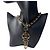Chanel Coco Mark Key Motif Halskette B17A für Damen Schwarz Golden - Ansicht 3