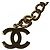 Chanel Coco Mark Key Motif Halskette B17A für Damen Schwarz Golden - Ansicht 6