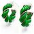 Orecchini Twist in pelle e argento sterling 925 Bottega Veneta Verde