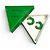 Orecchini Twist in pelle e argento sterling 925 Bottega Veneta Verde - vista 2