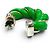 Orecchini Twist in pelle e argento sterling 925 Bottega Veneta Verde - vista 5
