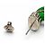 Orecchini Twist in pelle e argento sterling 925 Bottega Veneta Verde - vista 6