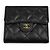 Chanel AP0231 Caviar Skin Matelassé Classic Small Flap Wallet Nero