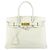 Hermès Borsa Hermes Birkin 30 in pelle Taurillon Clemence bianca Bianco