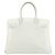 Hermès Borsa Hermes Birkin 30 in pelle Taurillon Clemence bianca Bianco - vista 3