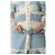 Christian Dior Boutique Giacca lunga patchwork denim e pizzo Bianco Blu - vista 11