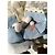 Christian Dior Boutique Giacca lunga patchwork denim e pizzo Bianco Blu - vista 15
