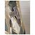 Christian Dior Boutique Giacca lunga patchwork denim e pizzo Bianco Blu - vista 18