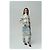 Christian Dior Boutique Giacca lunga patchwork denim e pizzo Bianco Blu - vista 20
