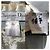 Christian Dior Boutique Giacca lunga patchwork denim e pizzo Bianco Blu - vista 4