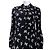 Coach Vestido camisa em seda preta com estampa de laços Preto Branco - vista 5