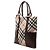Tote in lana Burberry Beige Supernova Check - vista 2
