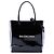 Tote shopping Balenciaga Black Patent Logo XXS