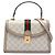 Gucci Beige Small GG Canvas Web Ophidia Top Handle Flap