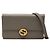 Portafoglio con catena Gucci Brown Dollar Calfskin Interlocking G Marrone Taupe