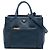 Tote convertibile aperto con tasca frontale in Vitello Daino blu Prada