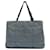 Prada Impuntu Stoff Tote mit Kette in Grau Braun