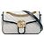 Borsa a tracolla Gucci White Medium GG Marmont Matelasse Diagonal Calfskin Torchon Bianco Bianco sporco