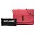 Saint Laurent Kate Monogram Crossbody-Bag aus Raphia in Pink, Größe Medium - Ansicht 11