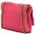 Saint Laurent Kate Monogram Crossbody-Bag aus Raphia in Pink, Größe Medium - Ansicht 2