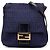 Fendi Borsa a tracolla in tela Zucchino blu