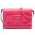 Portafoglio Prada Pink Saffiano Lux con fiocco e tracolla Rosa