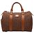 Borsa Boston in tela con logo stampato marrone Burberry