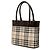 Borsa in tela Burberry Beige House Check - vista 2