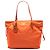 Prada Orange Saffiano Trimmed Tessuto Tote