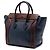 Luggage Céline Borsa Tote Celine Blue Mini Tricolor in pelle Blu navy - vista 2