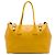 Bolsa Tote Prada Yellow City em couro de bezerro com fivela Amarelo Mostarda
