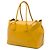 Bolsa Tote Prada Yellow City em couro de bezerro com fivela Amarelo Mostarda - vista 2