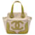 Borsa Chanel Brown CC Canvas Marshmallow Marrone Beige