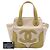 Borsa Chanel Brown CC Canvas Marshmallow Marrone Beige - vista 6