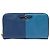 Prada Blue Bicolor Saffiano Bow Zip Long Wallet