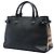 Borsa a tracolla Burberry Black Medium in pelle e House Check - vista 2