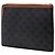 Céline Celine Brown Small Triomphe Clutch aus beschichtetem Canvas Braun Dunkelbraun - Ansicht 2