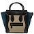 Céline Tote Luggage in pelle di vitello e nubuck tricolore micro beige Celine