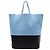 Céline Celine Bicolor Leder Vertikaler Cabas Tote Blau