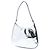 Borsa a tracolla Cleo in pelle Spazzolato argento Prada - vista 2