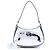 Borsa a tracolla Cleo in pelle Spazzolato argento Prada - vista 7