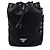 Pochette de cordón Tessuto negro Prada
