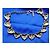 Oscar de la Renta Set Collana Choker e Orecchini a Cuore Rosa Blu D'oro Bordò Gold hardware - vista 11