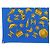 FULAR CHANEL MOTIVO LOGO CC STELLA LUNA QUADRATO 90 SETA BLU SILK SCARF - vista 5